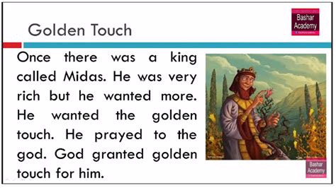 The summary of “King Midas' Golden Touch”.